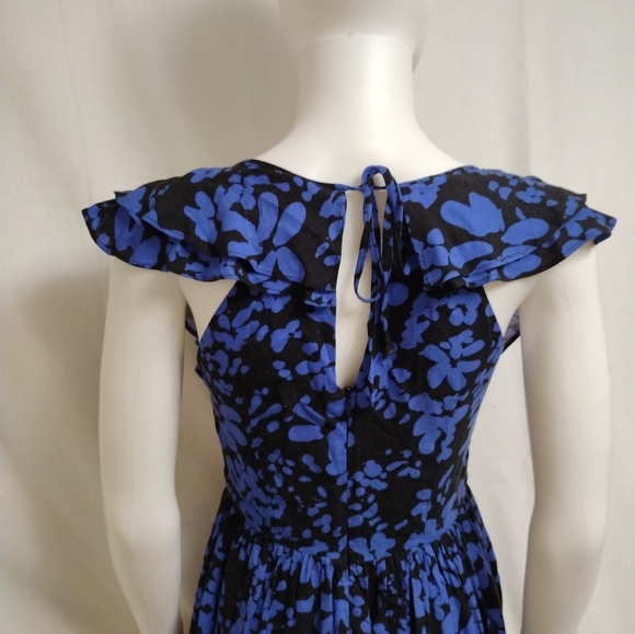 NWT Size 2 Black and Blue French Connection Maxi Dress - Picture 8 of 13